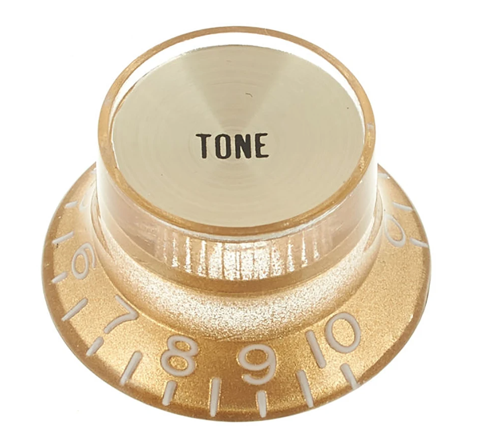 Gibson-PRMK-030 Top Hat Knobs with Gold Metal Insert - 4pcs