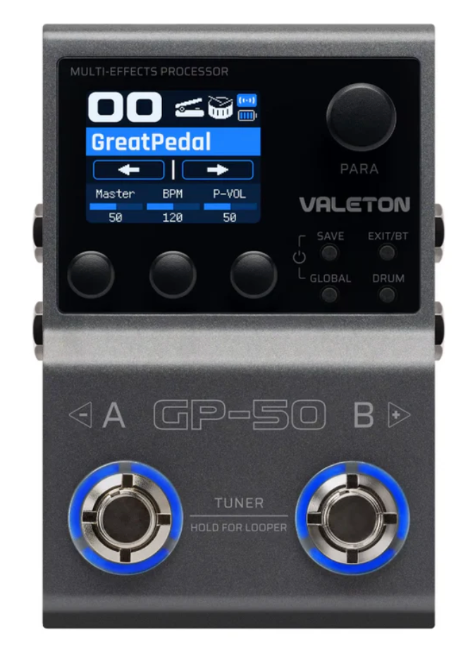 Valeton GP-50 Mulit-Effect Pedal for Electric Guitar - CBN Music Warehouse