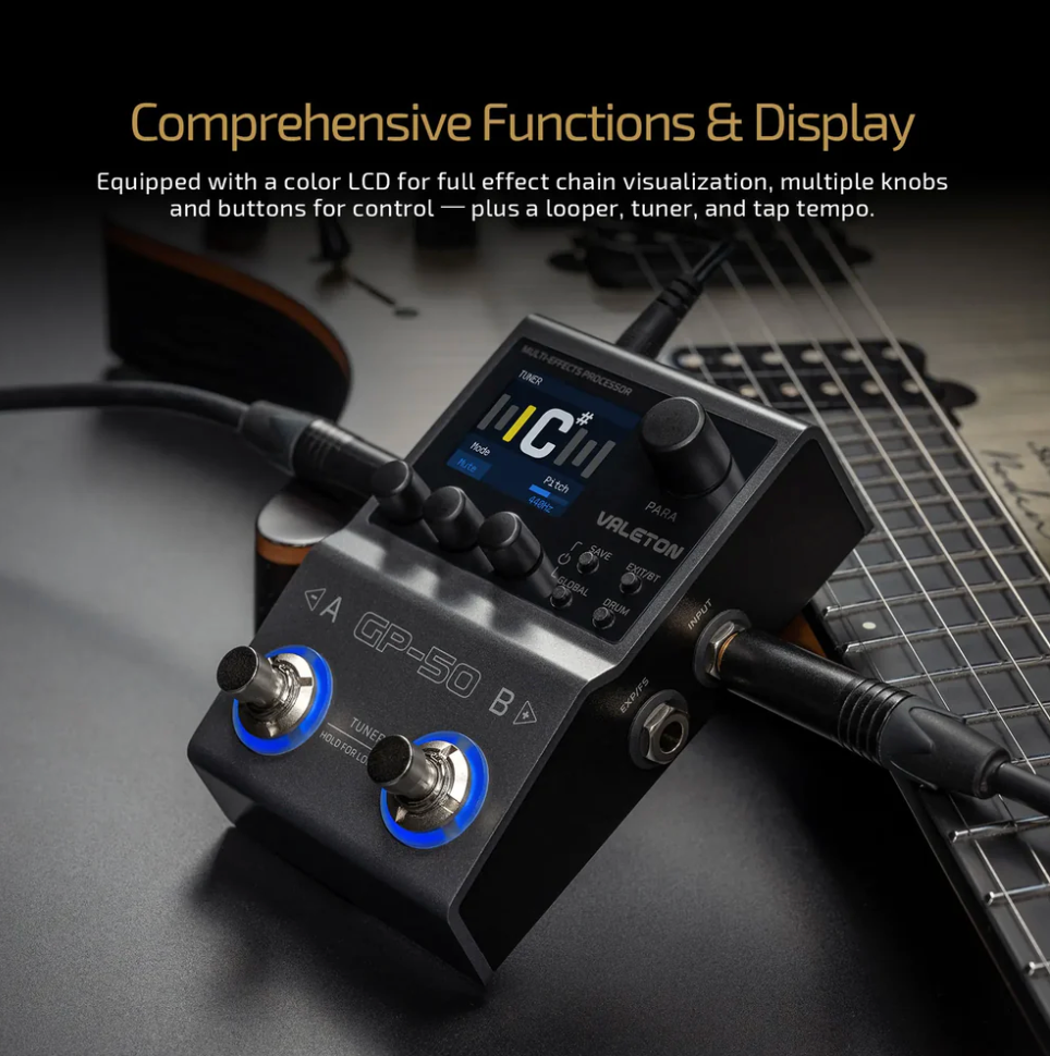 Valeton GP-50 Mulit-Effect Pedal for Electric Guitar - CBN Music Warehouse