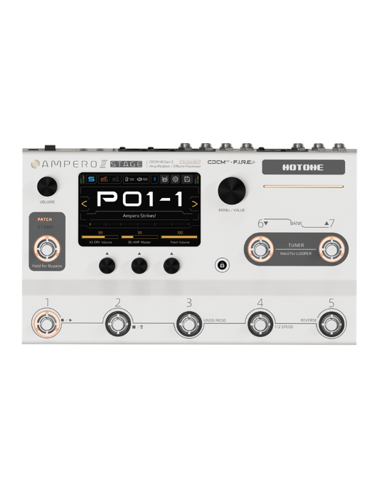 Hotone MP-380 Ampero II Stage Amp Modeler and Effects Processor Pedal for Guitar
