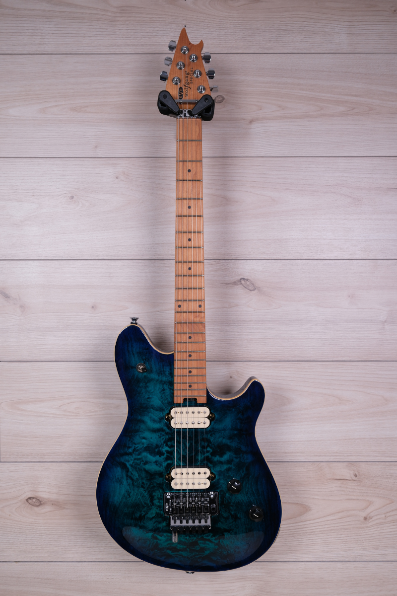 EVH Wolfgang Special QM, Baked Maple Fingerboard, Chlorine Burst
