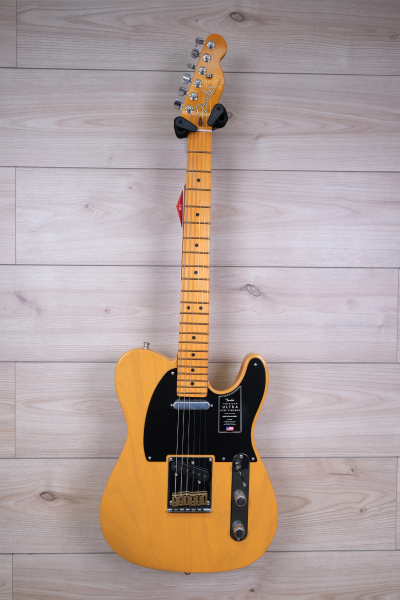 Fender American Ultra Luxe Vintage '50s Telecaster Electric Guitar, Butterscotch Blonde #8788
