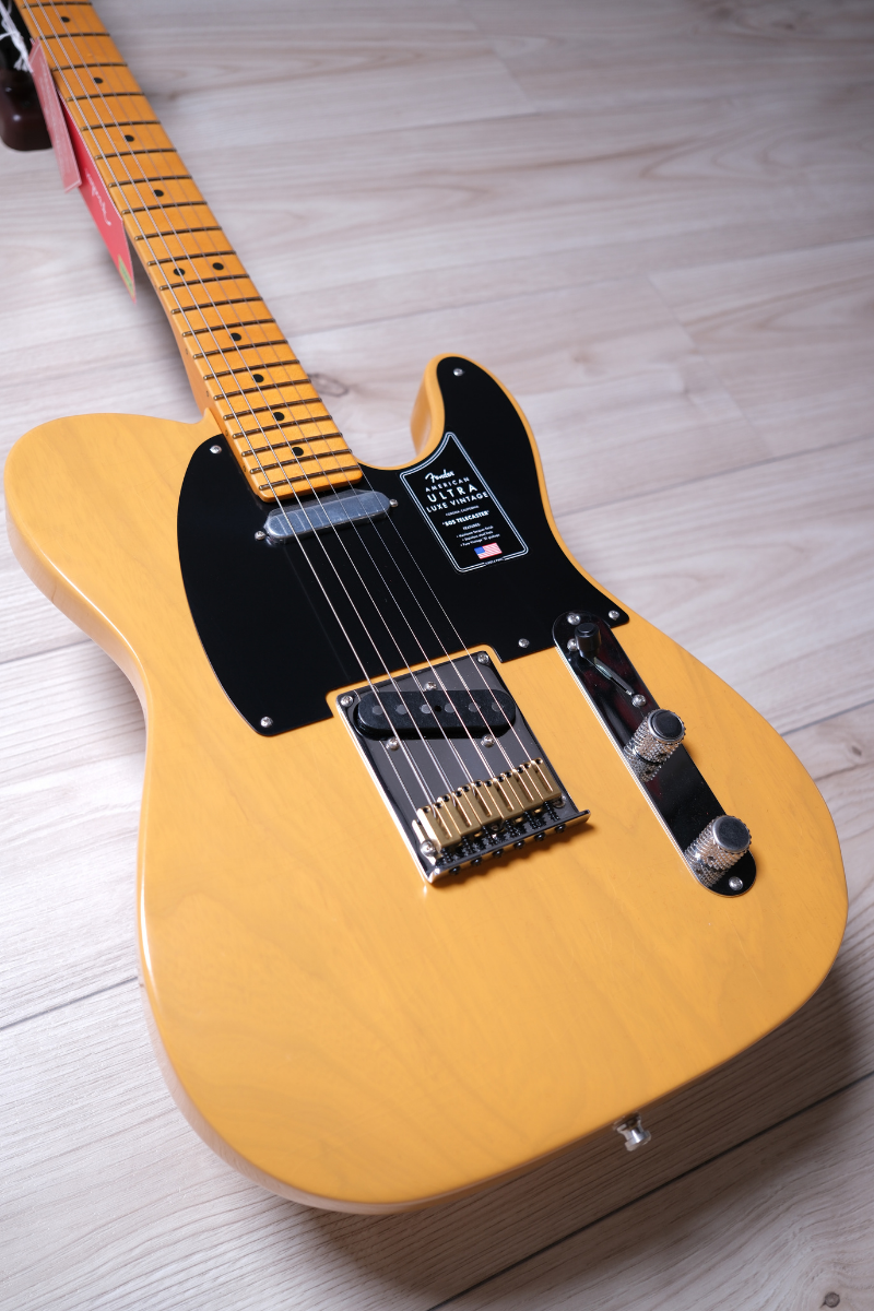 Fender American Ultra Luxe Vintage '50s Telecaster Electric Guitar, Butterscotch Blonde #8788
