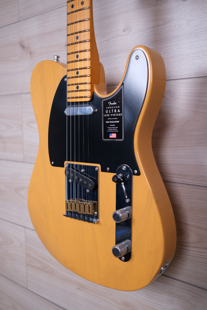 Fender American Ultra Luxe Vintage '50s Telecaster Electric Guitar, Butterscotch Blonde #8788