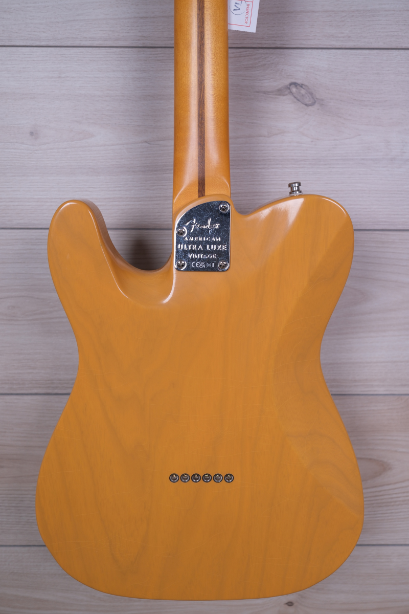 Fender American Ultra Luxe Vintage '50s Telecaster Electric Guitar, Butterscotch Blonde #8788