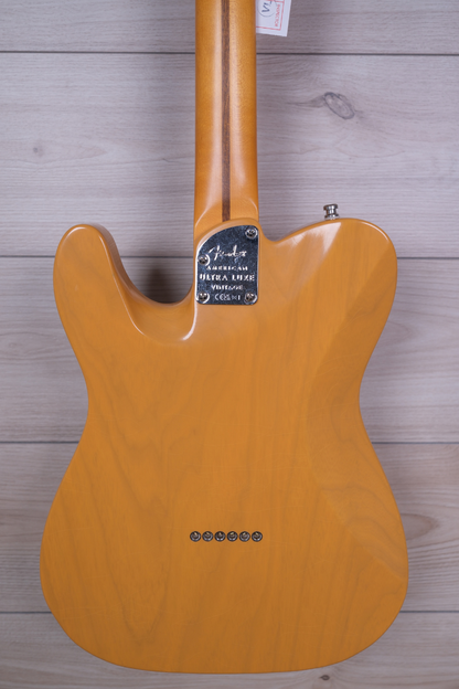 Fender American Ultra Luxe Vintage '50s Telecaster Electric Guitar, Butterscotch Blonde #8788