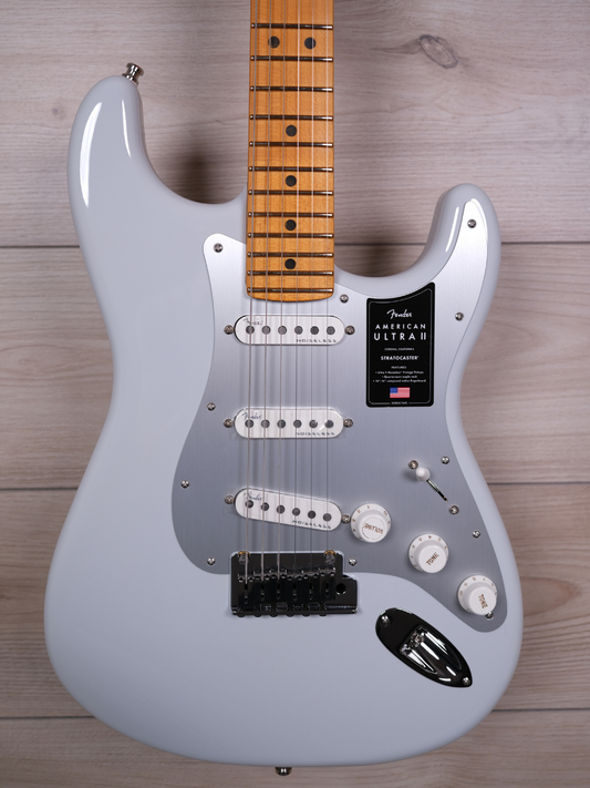 Fender American Ultra II Stratocaster Maple Fingerboard Electric Guitar, Avalanche #4427