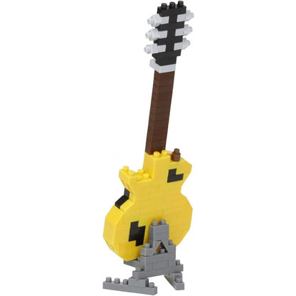 Nanoblock - Miniature Electric Guitar Yellow, Collection Series Building Block Kit - CBN Music Warehouse