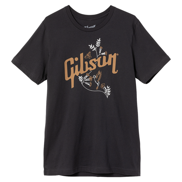 Gibson Hummingbird Tee Charcoal - Large