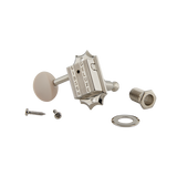Gibson PMMH-060 Deluxe White Button Tuning Machine Set, Nickel - CBN Music Warehouse