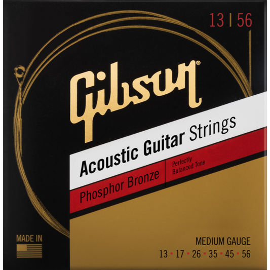 Gibson SAG-PB Phosphor Bronze Acoustic Guitar Strings, Ultra-Light 13-56 - CBN Music Warehouse