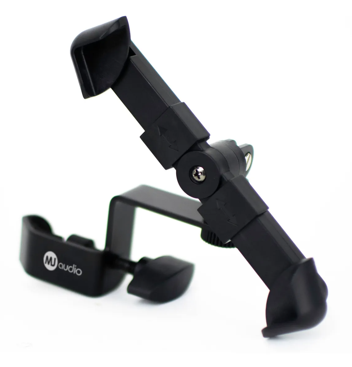 MJ Audio Mic Stand Phone Holder for Microphone Stand, Adjustable iPhone Mic Stand Holder, Music Stand Phone Holder for iPhone Samsung Galaxy All Smartphones