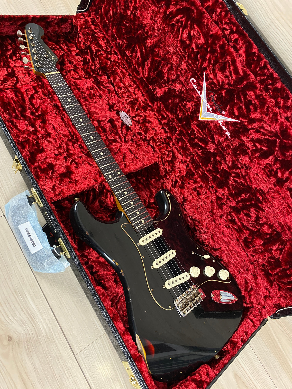 Fender Custom Shop Limited Edition Dual-Mag II Strat Relic Electric Guitar - Aged Black Over 3 Color Sunburst - CBN Music Warehouse