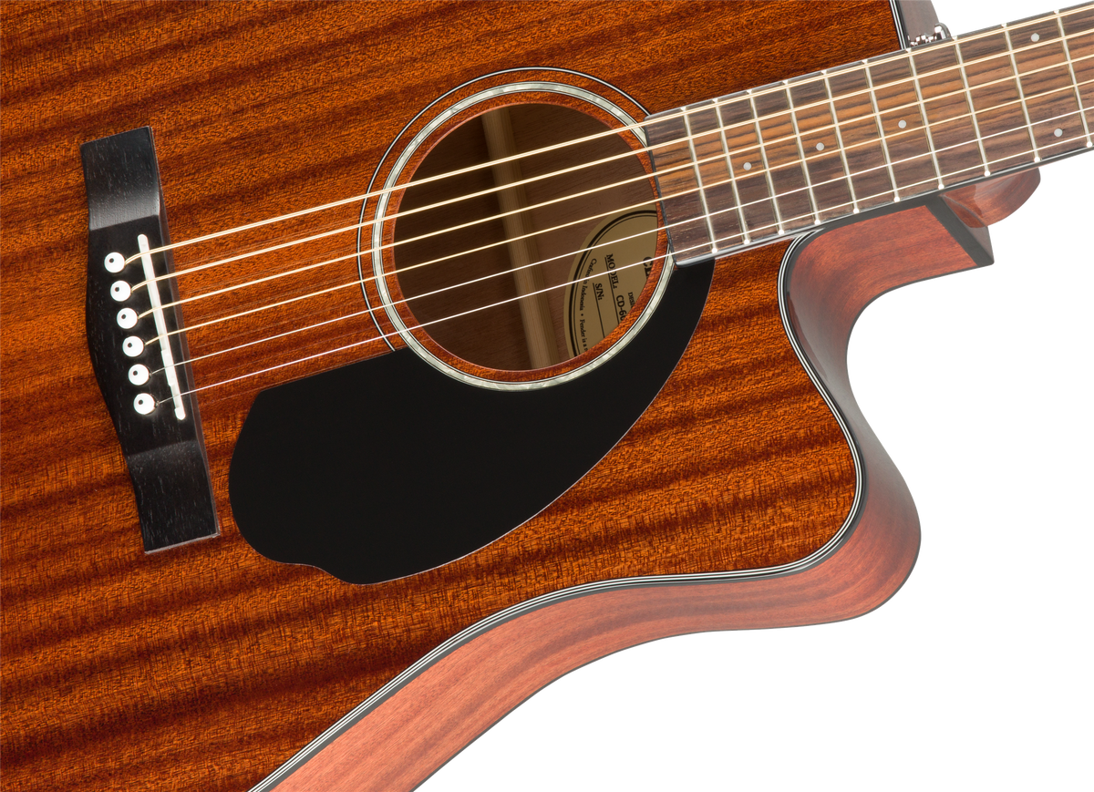 Fender CD-60SCE Dreadnought Acoustic-Electric Guitar All Mahogany - CBN Music Warehouse