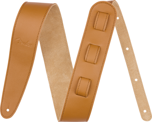 Fender Limited Leather Guitar Strap, Laurel Tan - CBN Music Warehouse