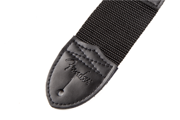 Fender 2" Polyester Logo Guitar Strap - Black with Red Logo