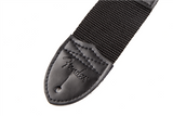 Fender 2" Polyester Logo Guitar Strap - Black with Red Logo