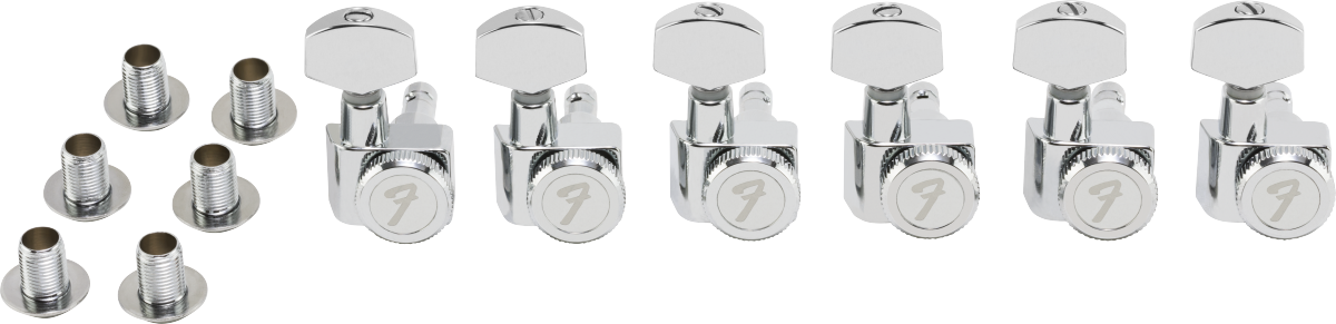 Fender Locking Stratocaster/Telecaster Machine Heads, All Short, Chrome (6)