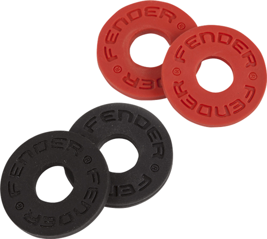 Fender Strap Blocks Strap Locking System (set of 4) - Black/Red - CBN Music Warehouse