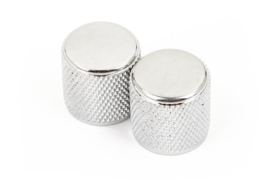Fender Genuine Telecaster / Precision Bass Knobs, Knurled Chrome - Set of 2 - CBN Music Warehouse