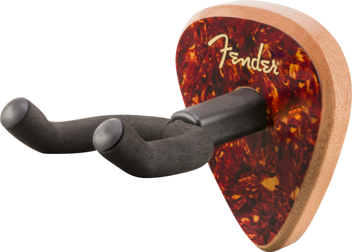 Fender Genuine 351 Pick Style Guitar Wall Hanger, Tortoiseshell Mahogany