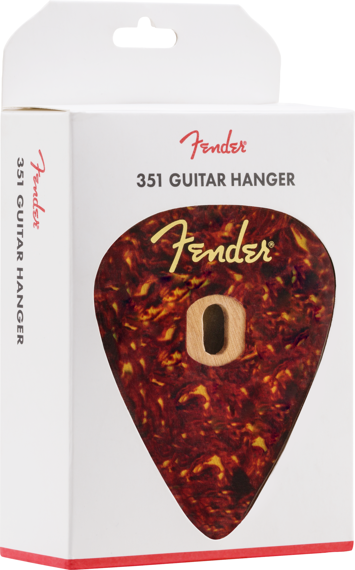 Fender Genuine 351 Pick Style Guitar Wall Hanger, Tortoiseshell Mahogany