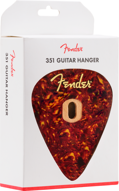 Fender Genuine 351 Pick Style Guitar Wall Hanger, Tortoiseshell Mahogany