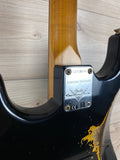 Fender Custom Shop Limited Edition Dual-Mag II Strat Relic Electric Guitar - Aged Black Over 3 Color Sunburst - CBN Music Warehouse