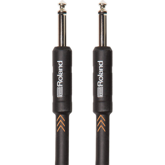 Roland Instrument Cable, Straight/Straight 1/4" jack, Black series - CBN Music Warehouse