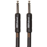 Roland Instrument Cable, Straight/Straight 1/4" jack, Black series - CBN Music Warehouse