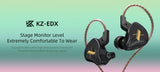 KZ EDX HiFi in Ear Earphone Monitor Bass Earbuds Sport Headset (Without mic, Black) - CBN Music Warehouse