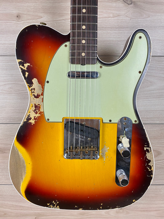 Fender Custom Shop 1960 Telecaster Custom Heavy Relic - Chocolate 3-Tone Sunburst - CBN Music Warehouse