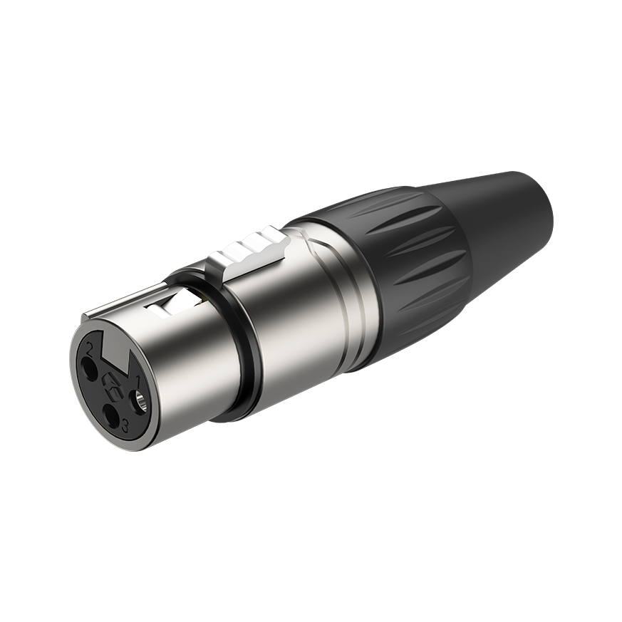 Roxtone XP3FM Male & Female 3-pin DMX Cable-mount Connector Set