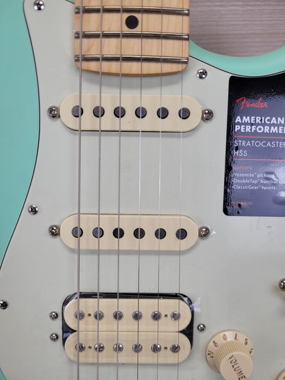 Fender American Performer Stratocaster® HSS Electric Guitar - Satin Surf Green