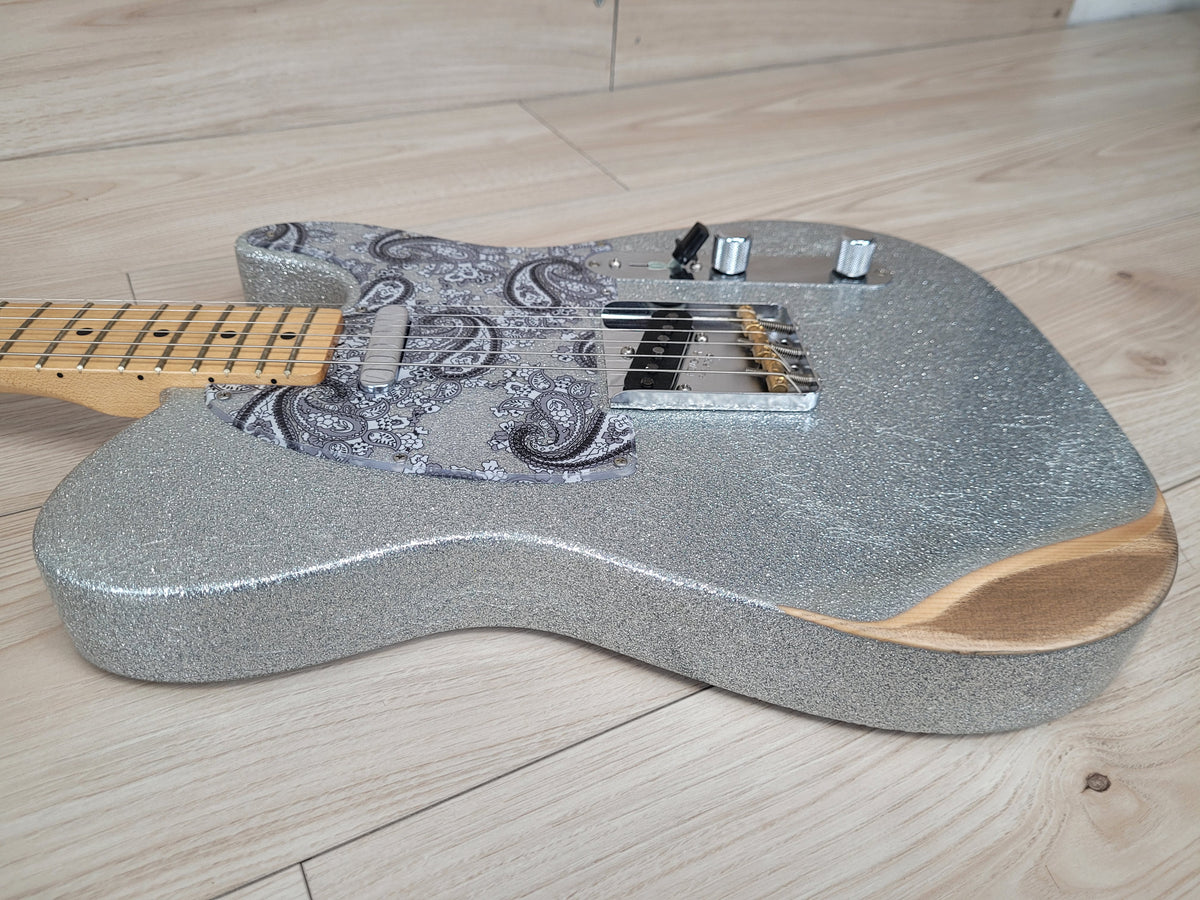 Fender Brad Paisley Road Worn Telecaster - Silver Sparkle - CBN Music Warehouse