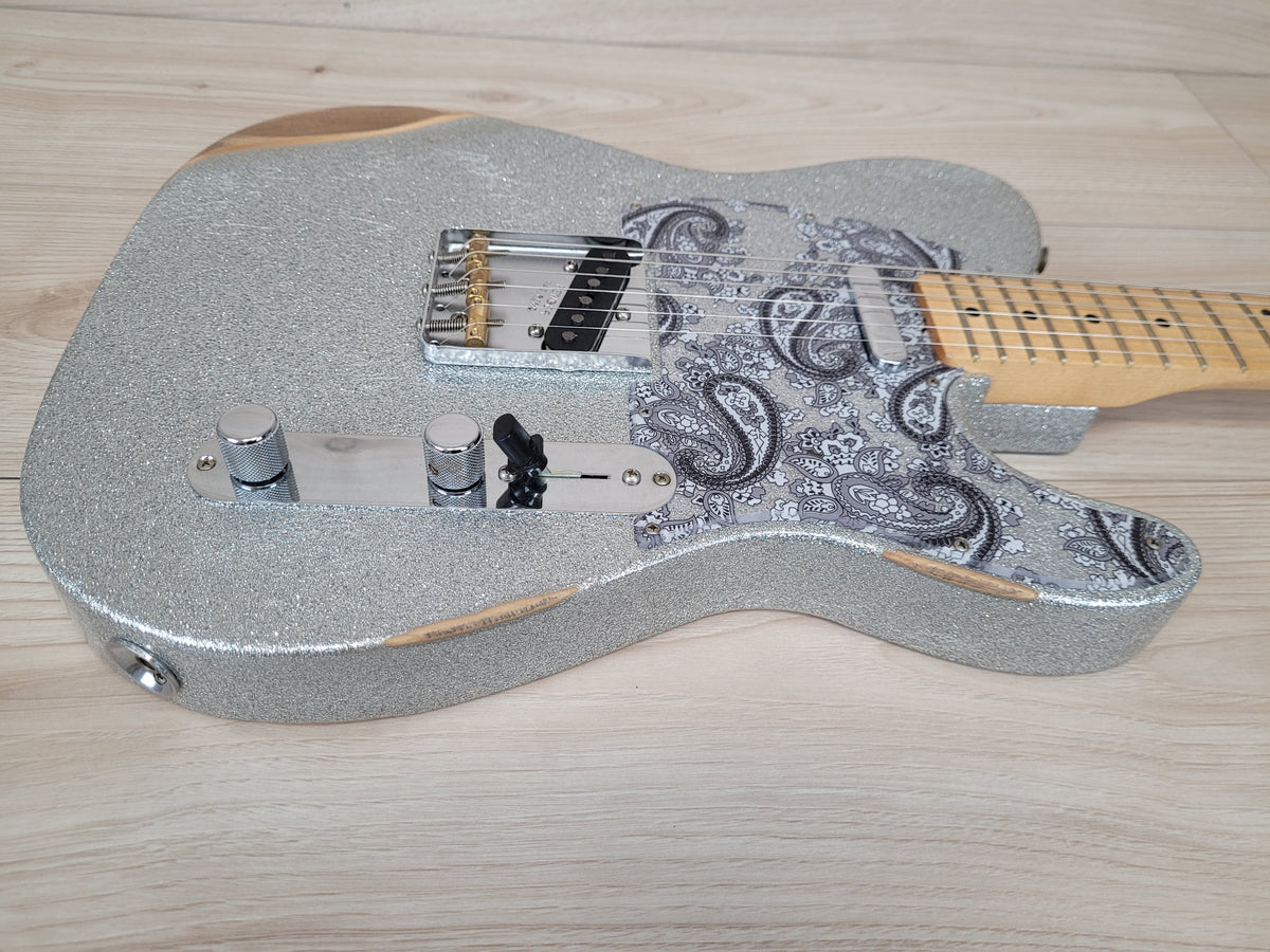 Fender Brad Paisley Road Worn Telecaster - Silver Sparkle - CBN Music Warehouse