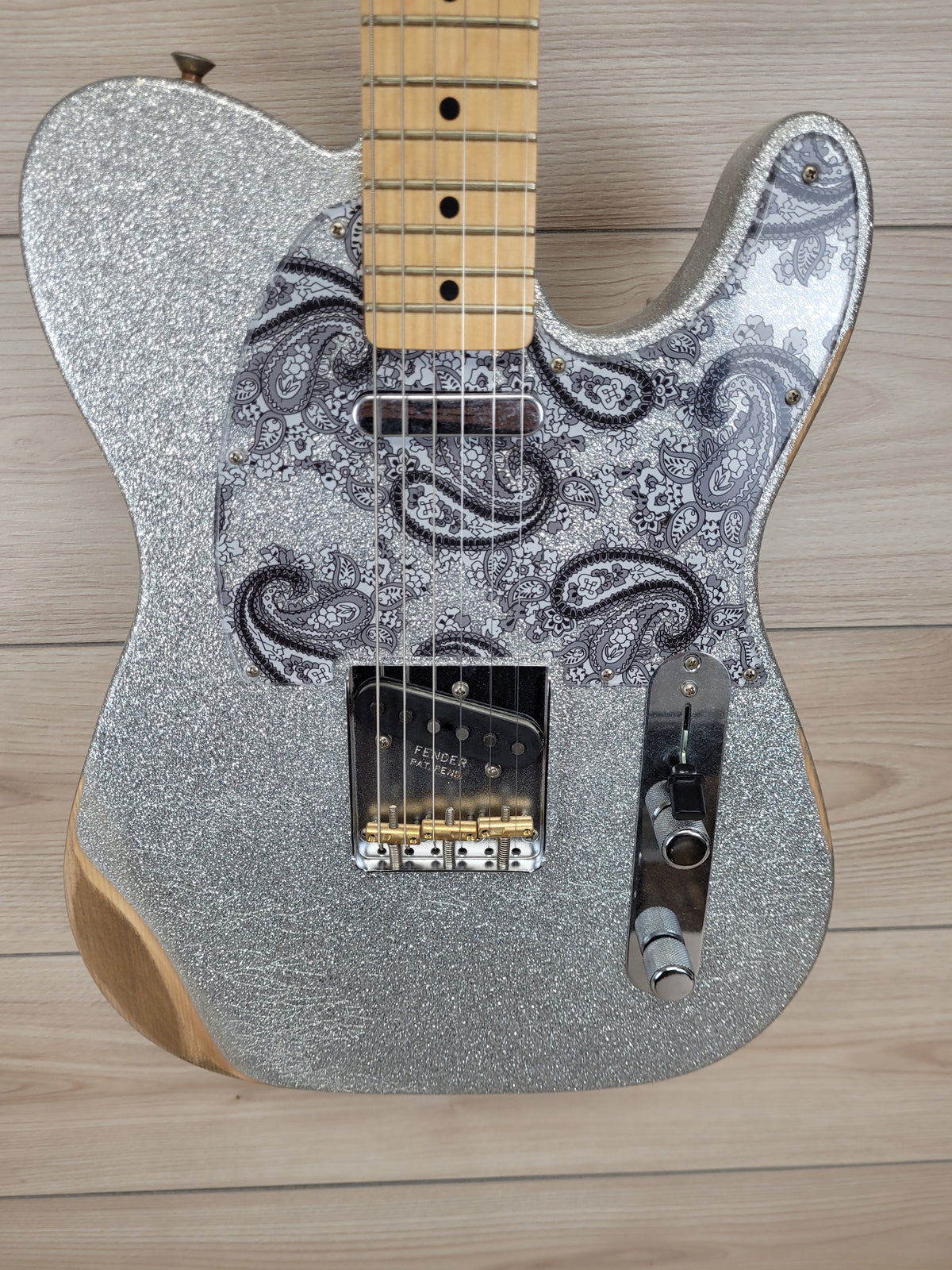 Fender Brad Paisley Road Worn Telecaster - Silver Sparkle - CBN Music Warehouse