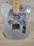 Fender Brad Paisley Road Worn Telecaster - Silver Sparkle - CBN Music Warehouse