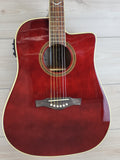 Eko NXT Dreadnought Cutaway Acoustic Electric Guitar - Wine Red - CBN Music Warehouse