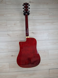 Eko NXT Dreadnought Cutaway Acoustic Electric Guitar - Wine Red - CBN Music Warehouse