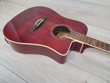 Eko NXT Dreadnought Cutaway Acoustic Electric Guitar - Wine Red - CBN Music Warehouse