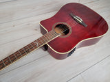 Eko NXT Dreadnought Cutaway Acoustic Electric Guitar - Wine Red - CBN Music Warehouse