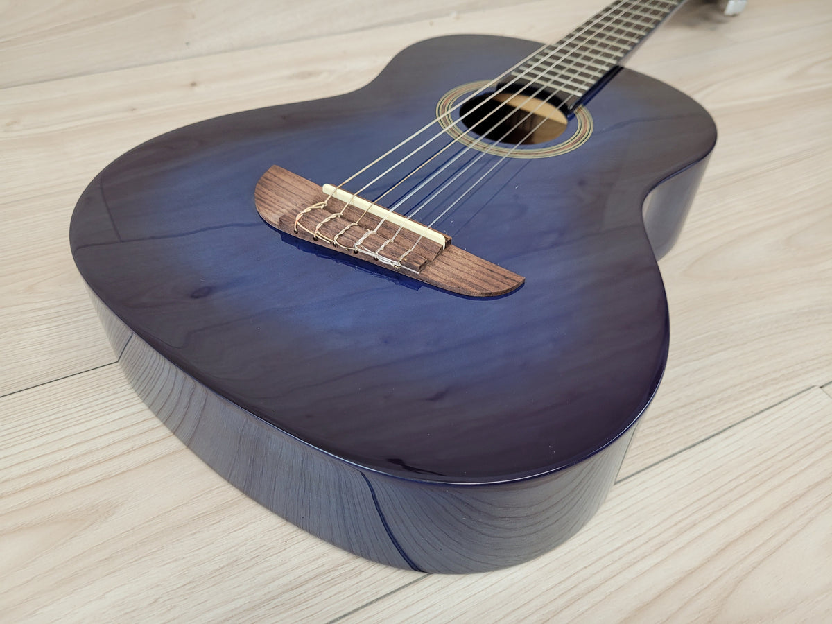 EKO SPARK 1/2 reduced size Classic Guitar - Bluburst - CBN Music Warehouse
