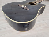 Eko NXT Series Dreadnought Cutaway Acoustic Electric Guitar - Black