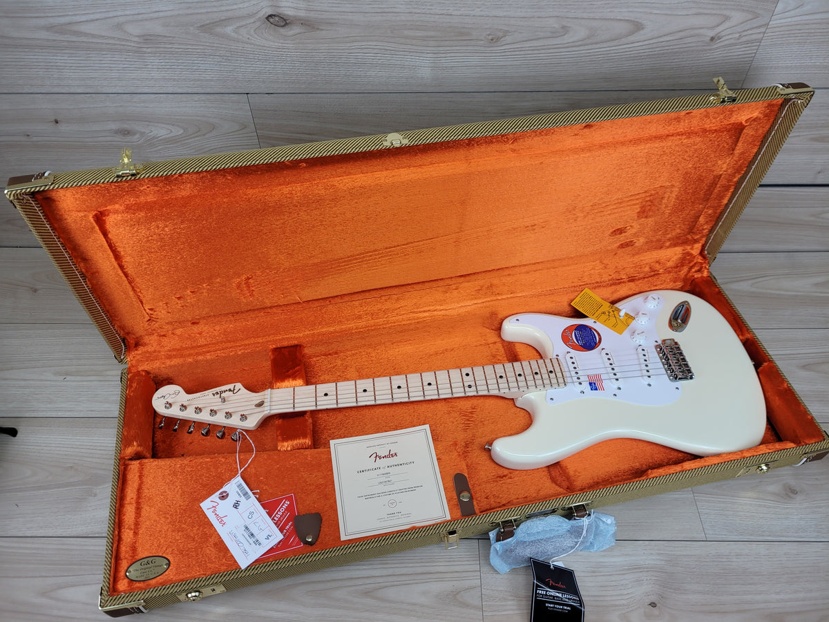 Fender Eric Clapton Stratocaster Electric Guitar - Olympic White with Maple Fingerboard - CBN Music Warehouse
