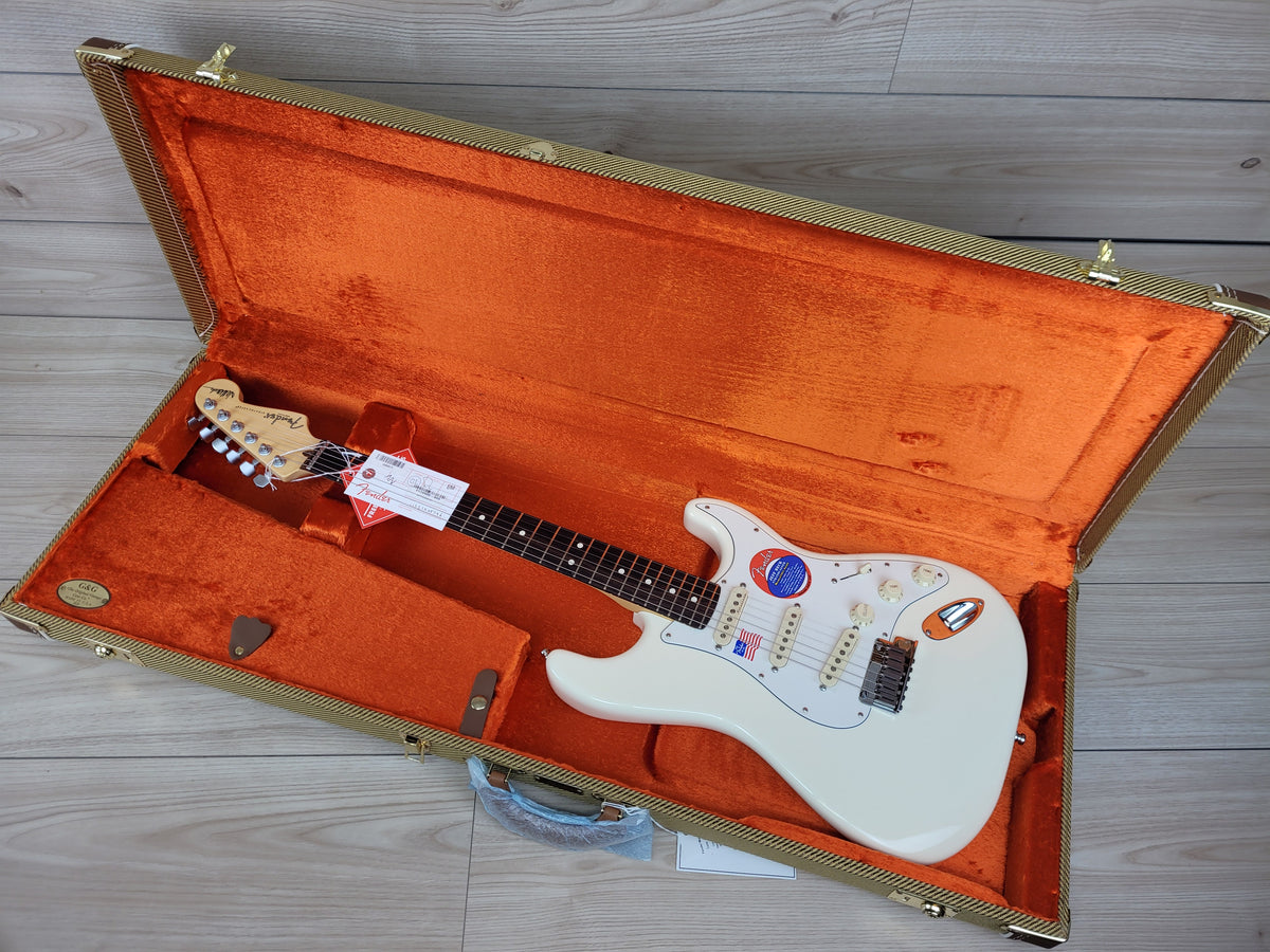 Fender Jeff Beck Signature Stratocaster Electric Guitar , Olympic White - CBN Music Warehouse