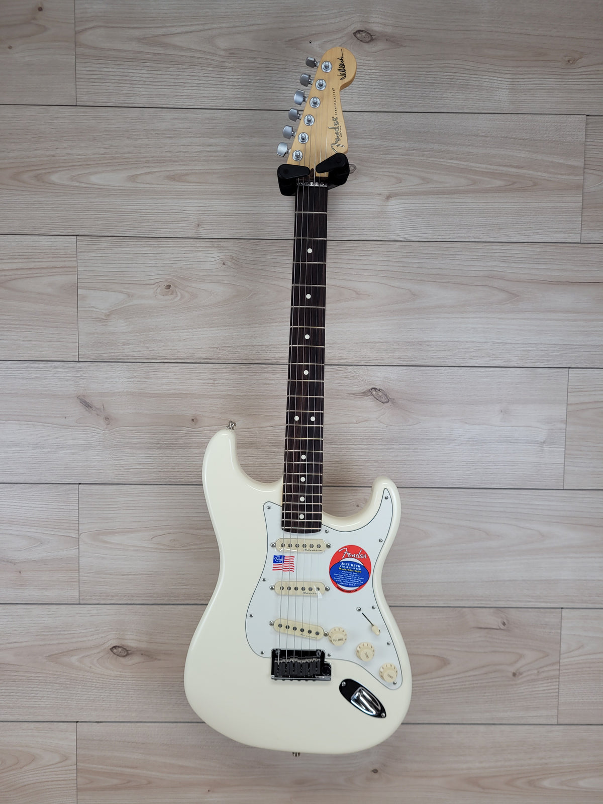 Fender Jeff Beck Signature Stratocaster Electric Guitar , Olympic White - CBN Music Warehouse