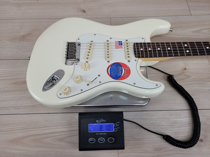 Fender Jeff Beck Signature Stratocaster Electric Guitar , Olympic White - CBN Music Warehouse