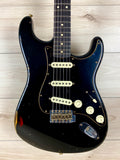 Fender Custom Shop Limited Edition Dual-Mag II Strat Relic Electric Guitar - Aged Black Over 3 Color Sunburst - CBN Music Warehouse