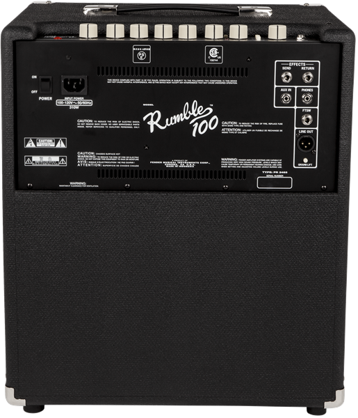 Fender Rumble 100 (V3), 120V, Black/Silver - CBN Music Warehouse